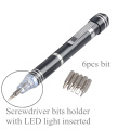 6 in 1 LED Pen Screwdriver Penlight Flashlight